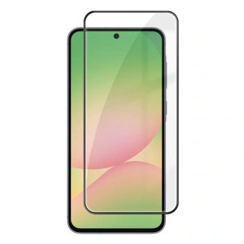 3x kaljeno steklo 3D z okvirjem za Samsung Galaxy A57 5G – črno