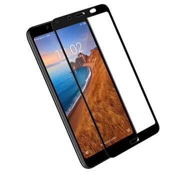 Picasee zaščitno kaljeno steklo 3D z okvirjem za Xiaomi Redmi 7A – črno