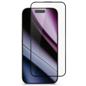 3x kaljeno steklo 3D z okvirjem za Apple iPhone 18 Pro Max – črno