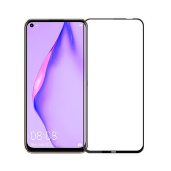 Kaljeno steklo 3D z okvirjem za Huawei P40 Lite – črno