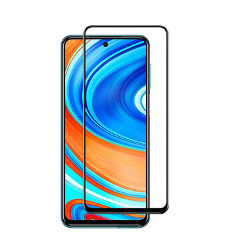 3x kaljeno steklo 3D z okvirjem za Xiaomi Redmi Note 9 Pro – črno