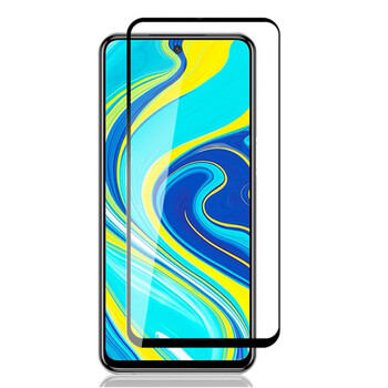 Kaljeno steklo 3D z okvirjem za Xiaomi Redmi Note 9S – črno