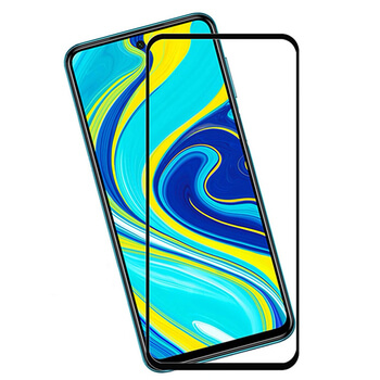 3x kaljeno steklo 3D z okvirjem za Xiaomi Redmi Note 9S – črno