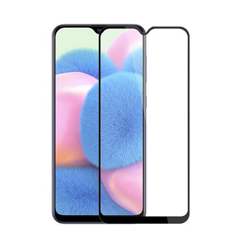 3x Picasee kaljeno steklo 3D z okvirjem za Samsung Galaxy A30s A307F – črno – 2+1 brezplačno