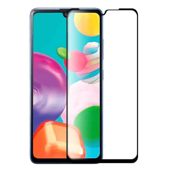 Kaljeno steklo 3D z okvirjem za Samsung Galaxy A41 A415F – črno