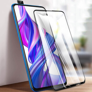 3x Picasee kaljeno steklo 3D z okvirjem za Honor 9X Pro – črno – 2+1 brezplačno