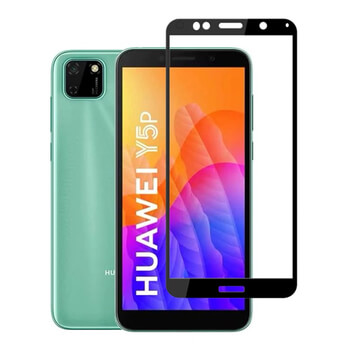 Picasee zaščitno kaljeno steklo 3D z okvirjem za Huawei Y5P – črno