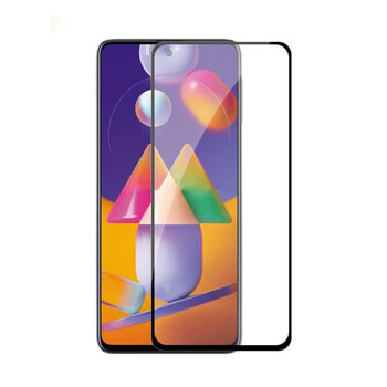 Picasee zaščitno kaljeno steklo 3D z okvirjem za Samsung Galaxy M31s – črno