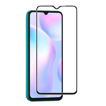 Picasee zaščitno kaljeno steklo 3D z okvirjem za Xiaomi Redmi 9A – črno