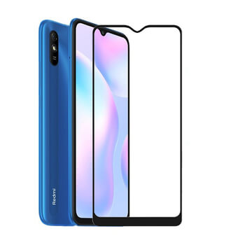 Picasee zaščitno kaljeno steklo 3D z okvirjem za Xiaomi Redmi 9A – črno