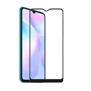 Picasee zaščitno kaljeno steklo 3D z okvirjem za Xiaomi Redmi 9A – črno