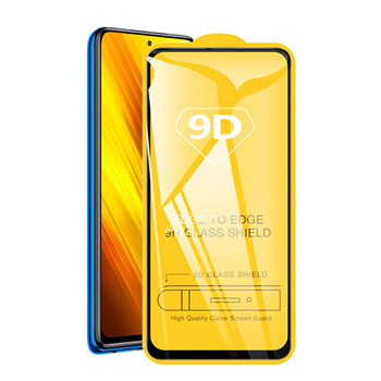 3x Picasee kaljeno steklo 3D z okvirjem za Xiaomi Poco X3 – črno – 2+1 brezplačno