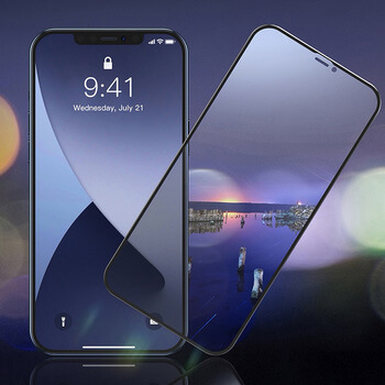Picasee zaščitno kaljeno steklo 3D z okvirjem za Apple iPhone 12 Pro – črno