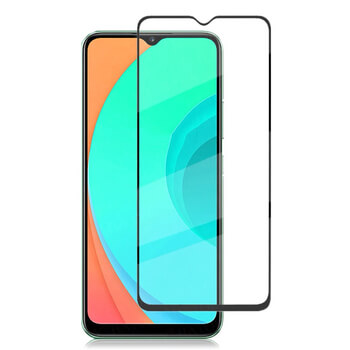 Picasee zaščitno kaljeno steklo 3D z okvirjem za Realme C3 – črno