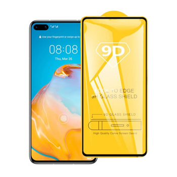 3x Picasee kaljeno steklo 3D z okvirjem za Huawei P40 – črno – 2+1 brezplačno