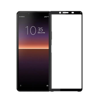 3x Picasee ukrivljeno zaščitno steklo 3D za Sony Xperia 10 II – črno – 2+1 brezplačno