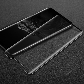 Picasee ukrivljeno zaščitno steklo 3D za Huawei Mate 20 Pro – črno