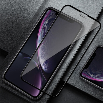Picasee zaščitno kaljeno steklo 3D z okvirjem za Apple iPhone XR – črno