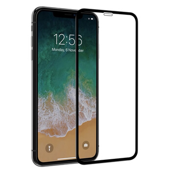 Kaljeno steklo 3D z okvirjem za Apple iPhone XR – črno