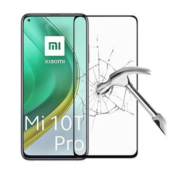 Picasee zaščitno kaljeno steklo 3D z okvirjem za Xiaomi Mi 10T Pro – črno