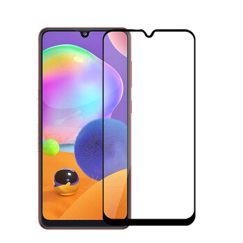 3x Picasee kaljeno steklo 3D z okvirjem za Samsung Galaxy A31 A315F – črno – 2+1 brezplačno