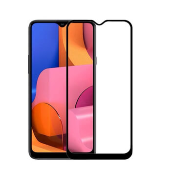 3x Picasee kaljeno steklo 3D z okvirjem za Samsung Galaxy A20s – črno – 2+1 brezplačno