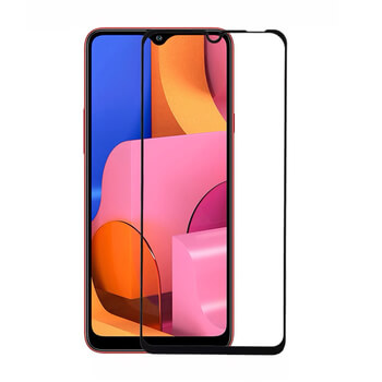 3x Picasee kaljeno steklo 3D z okvirjem za Samsung Galaxy A20s – črno – 2+1 brezplačno
