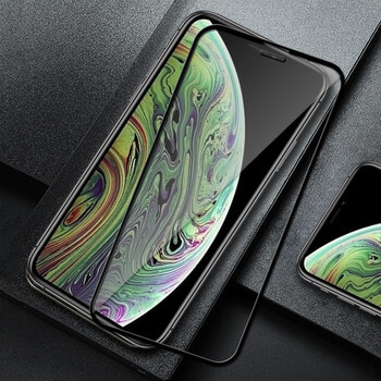 Picasee zaščitno kaljeno steklo 3D z okvirjem za Apple iPhone XS Max – črno