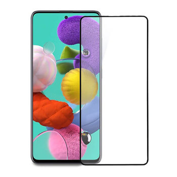 Kaljeno steklo 3D z okvirjem za Samsung Galaxy M51 M515F – črno