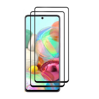 3x kaljeno steklo 3D z okvirjem za Samsung Galaxy M51 M515F – črno
