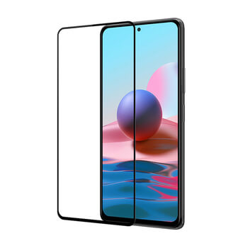 Kaljeno steklo 3D z okvirjem za Xiaomi Redmi Note 10 Pro – črno