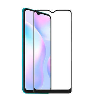 3x kaljeno steklo 3D z okvirjem za Xiaomi Redmi 9AT – črno