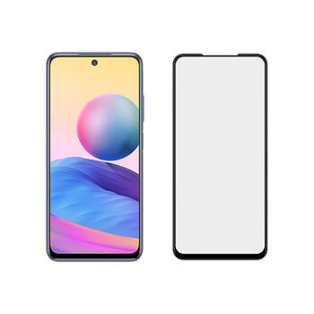 Kaljeno steklo 3D z okvirjem za Xiaomi Redmi Note 10 5G – črno