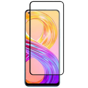 Kaljeno steklo 3D z okvirjem za Realme 8 Pro – črno