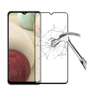3x Picasee kaljeno steklo 3D z okvirjem za Samsung Galaxy M12 M127F – črno – 2+1 brezplačno