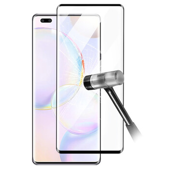 3x Picasee ukrivljeno zaščitno steklo 3D za Honor 50 5G – črno – 2+1 brezplačno