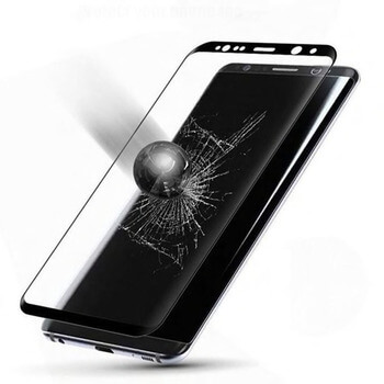 Picasee ukrivljeno zaščitno steklo 3D za Samsung Galaxy S9 Plus G965F – črno