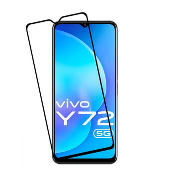Picasee zaščitno kaljeno steklo 3D z okvirjem za Vivo Y72 5G – črno
