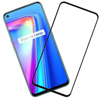 Picasee zaščitno kaljeno steklo 3D z okvirjem za Realme 8 5G – črno