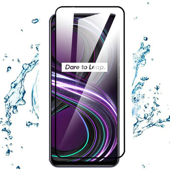 3x Picasee kaljeno steklo 3D z okvirjem za Realme 8i – črno – 2+1 brezplačno