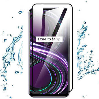 Picasee zaščitno kaljeno steklo 3D z okvirjem za Realme 8i – črno