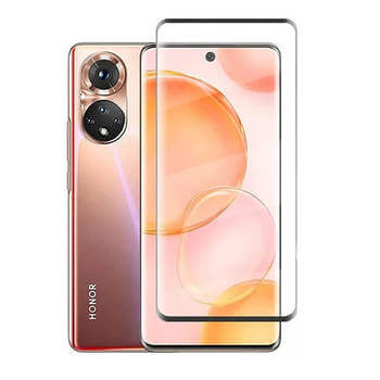 3x Picasee kaljeno steklo 3D z okvirjem za Honor 50 Lite – črno – 2+1 brezplačno