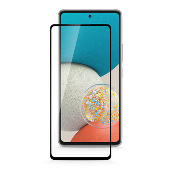 Kaljeno steklo 3D z okvirjem za Samsung Galaxy M53 5G – črno