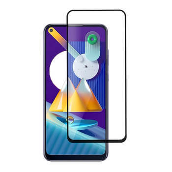 Kaljeno steklo 3D z okvirjem za Samsung Galaxy M13 M135F – črno