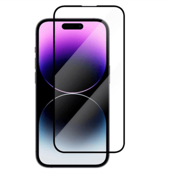 Kaljeno steklo 3D z okvirjem za Apple iPhone 14 Pro Max – črno