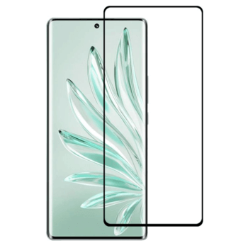 Kaljeno steklo 3D z okvirjem za Honor 70 – črno