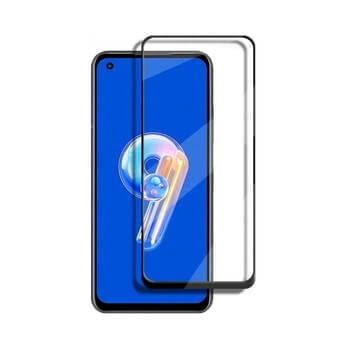 3x kaljeno steklo 3D z okvirjem za Asus Zenfone 9 – črno