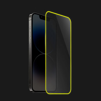 3x Picasee Zaščitno kaljeno steklo z okvirjem, ki se sveti v temi za Apple iPhone XR - Rumena