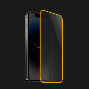 3x Picasee Zaščitno kaljeno steklo z okvirjem, ki se sveti v temi za Xiaomi Poco X3 Pro - Oranžna