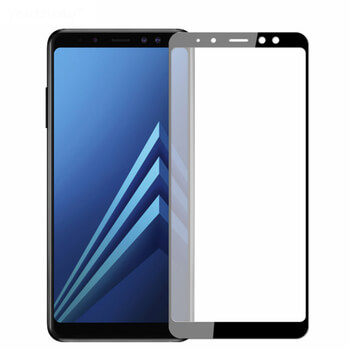 3x Picasee kaljeno steklo 3D z okvirjem za Samsung Galaxy A8 2018 A530F – črno – 2+1 brezplačno